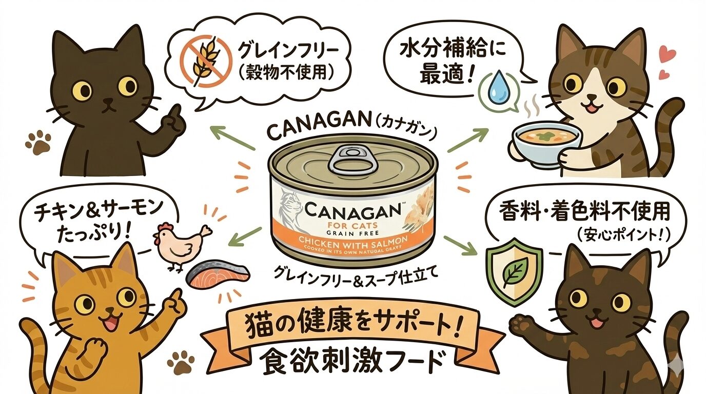 カナガンキャットフード ウェット チキン＆サーモン｜水分補給できるグレインフリー缶詰