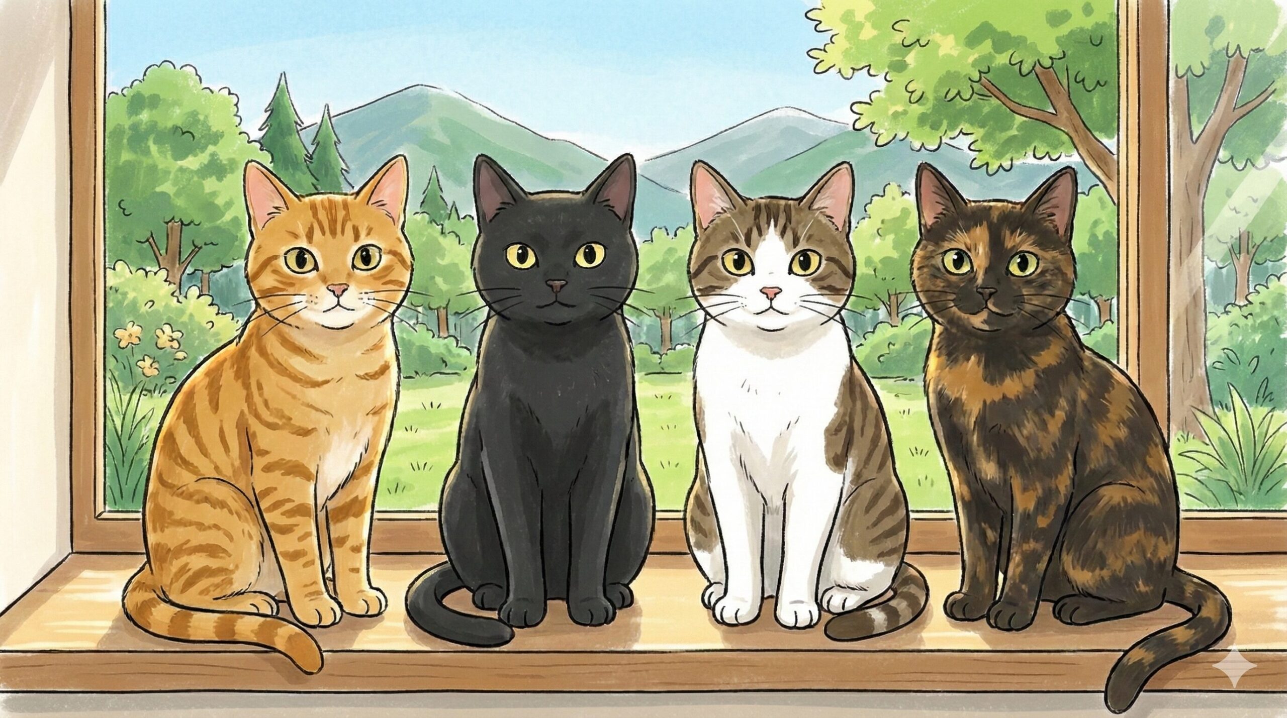 猫４匹の紹介画像