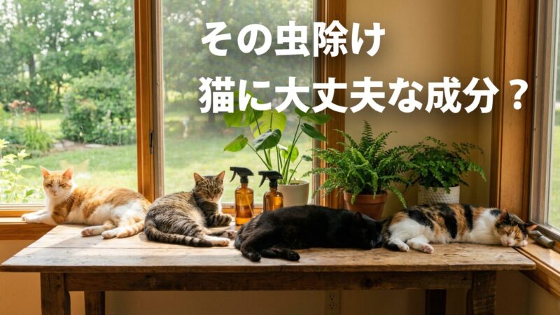 猫に安全な虫除けの選び方｜成分と製品タイプで分かる判断基準
