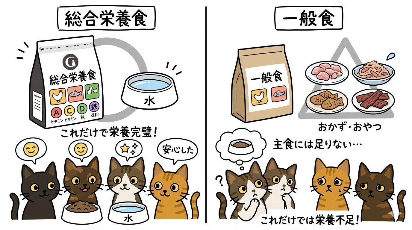総合栄養食と一般食の違い