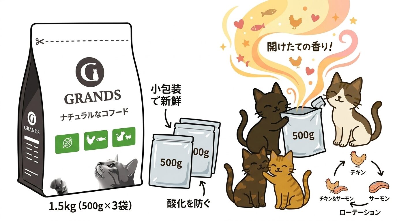 GRANDS（グランツ）キャットフードの特徴